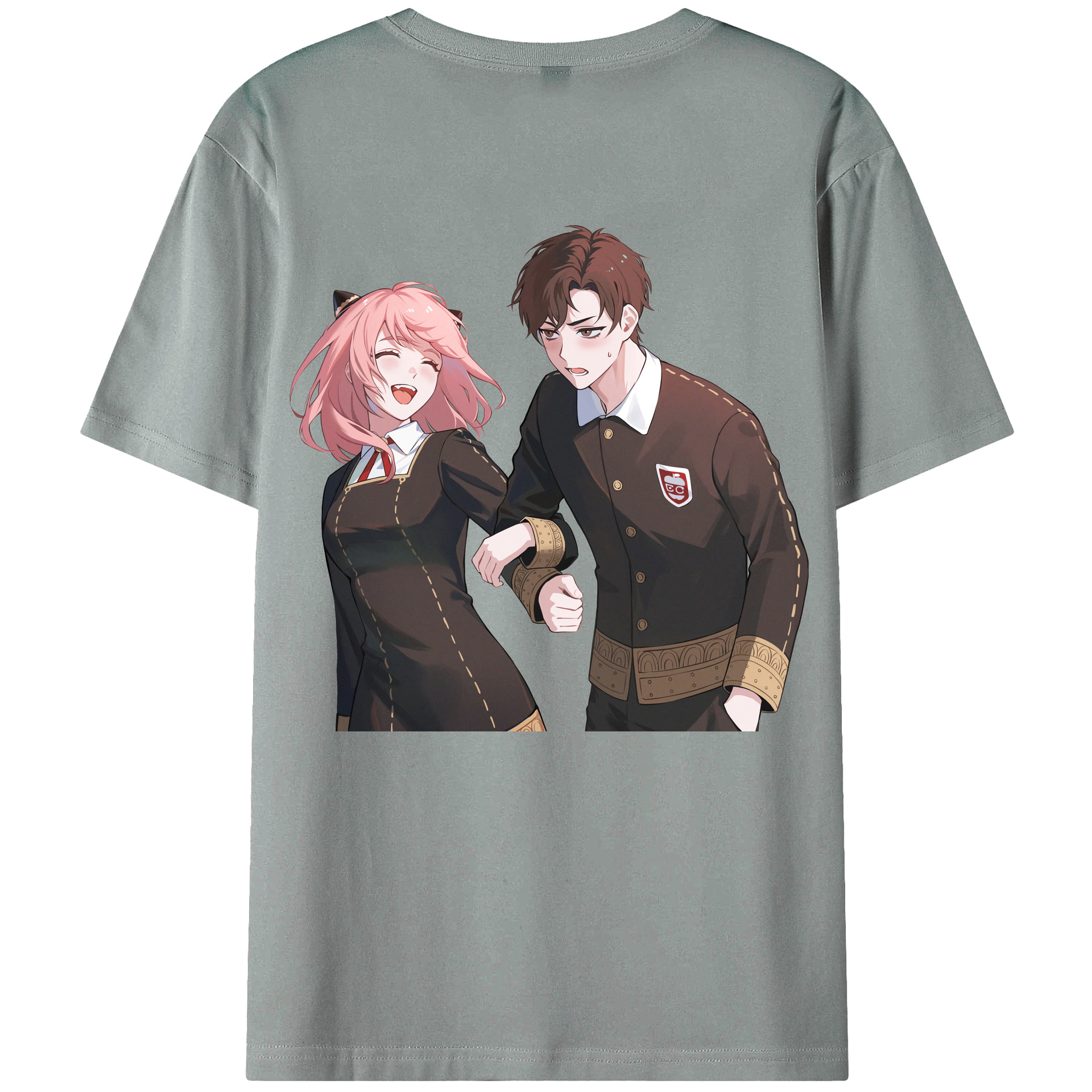 （画像用） SPY×FAMILY间谍家家酒 綿100％ メンズ半袖Tシャツ（バックプリント） 通気性